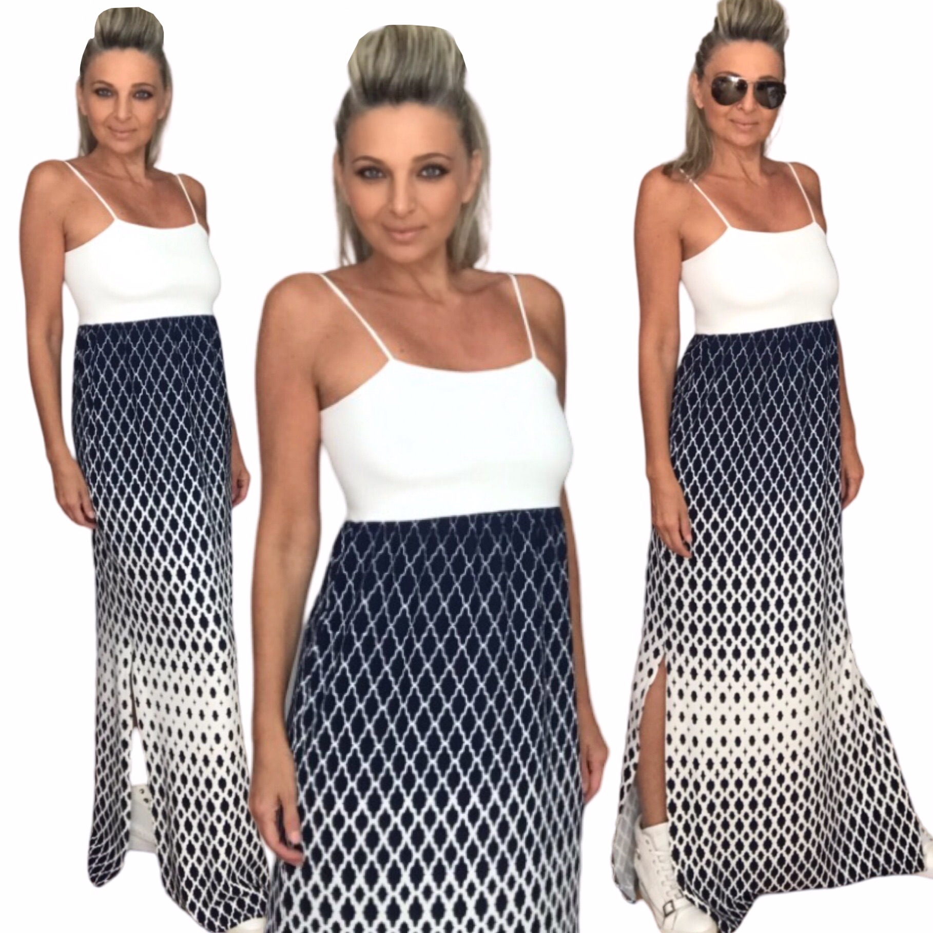 Dlouhé letní šaty BOROS DR-L-BLN01